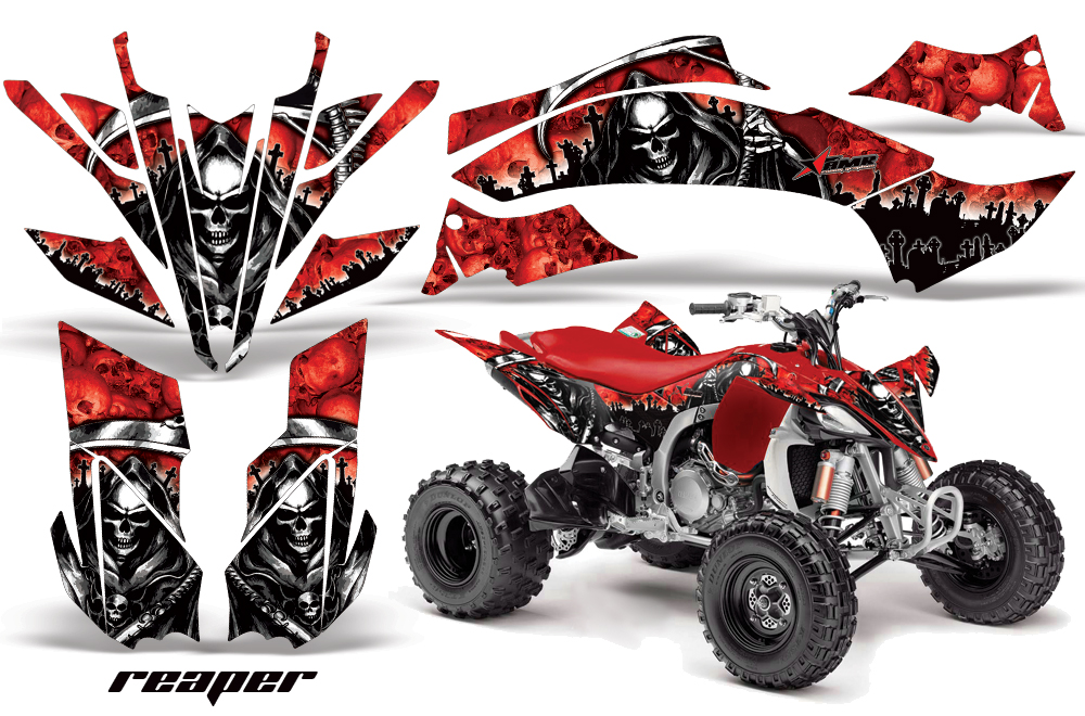 Yamaha YFZ450 2009 Graphics Reaper Red